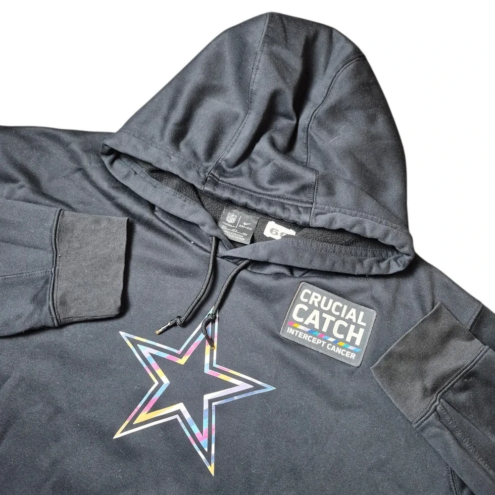 Nike Men's 3XL‎ Black Player Issued Dallas Cowboys Crucial Catch Hoodie